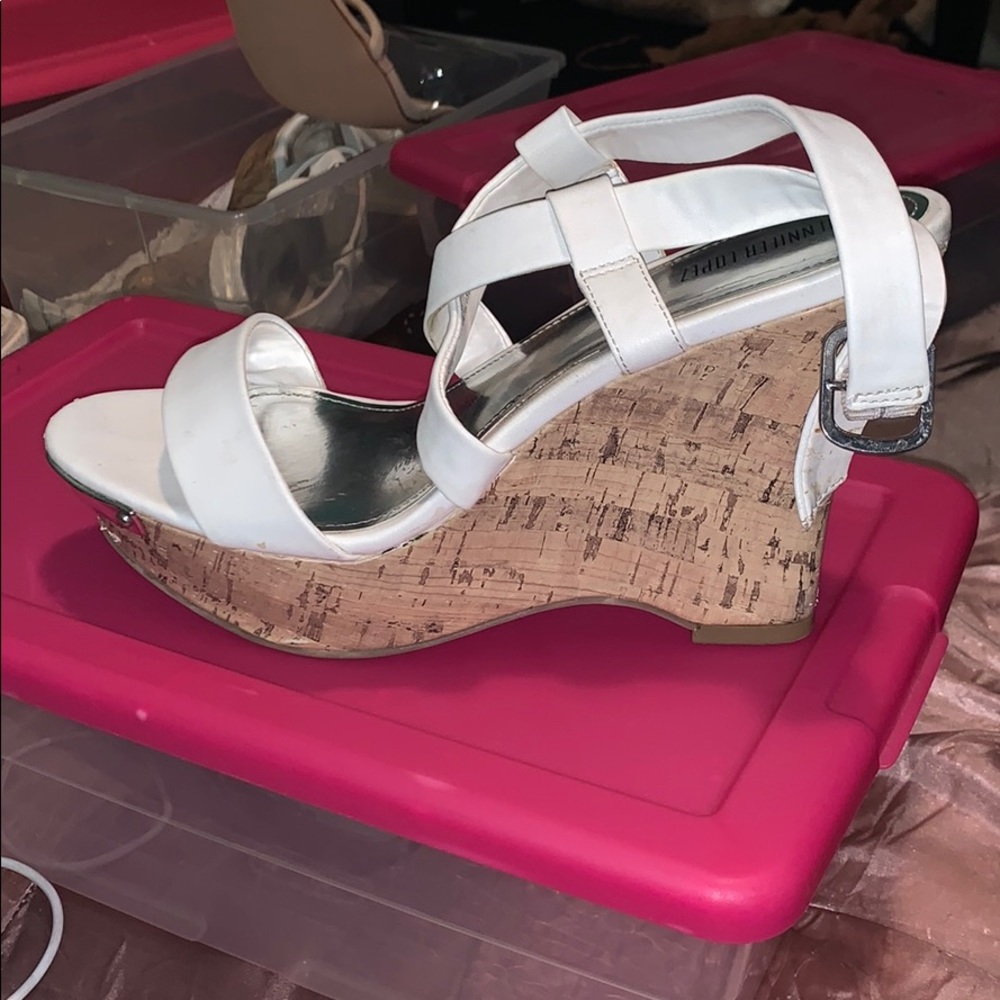 White JLO wedges